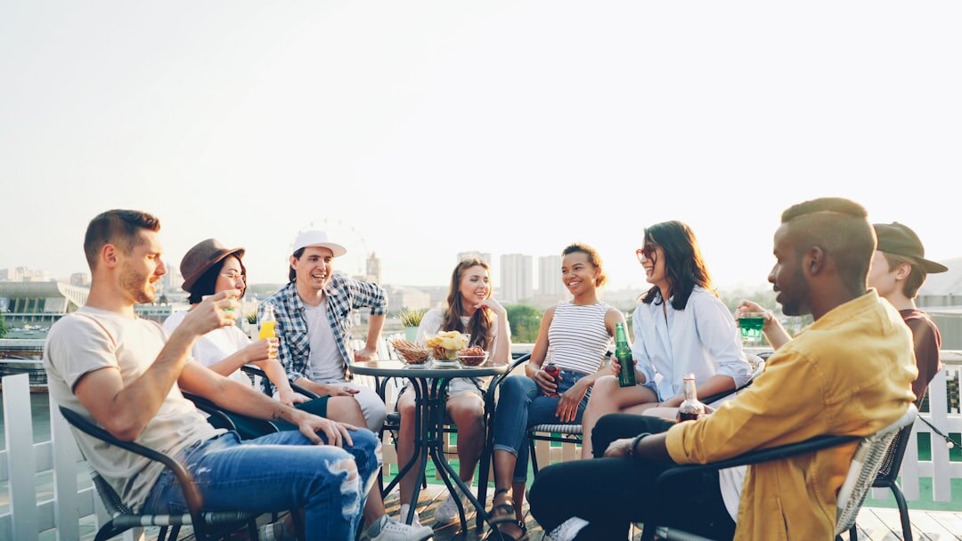 group of young people in community
