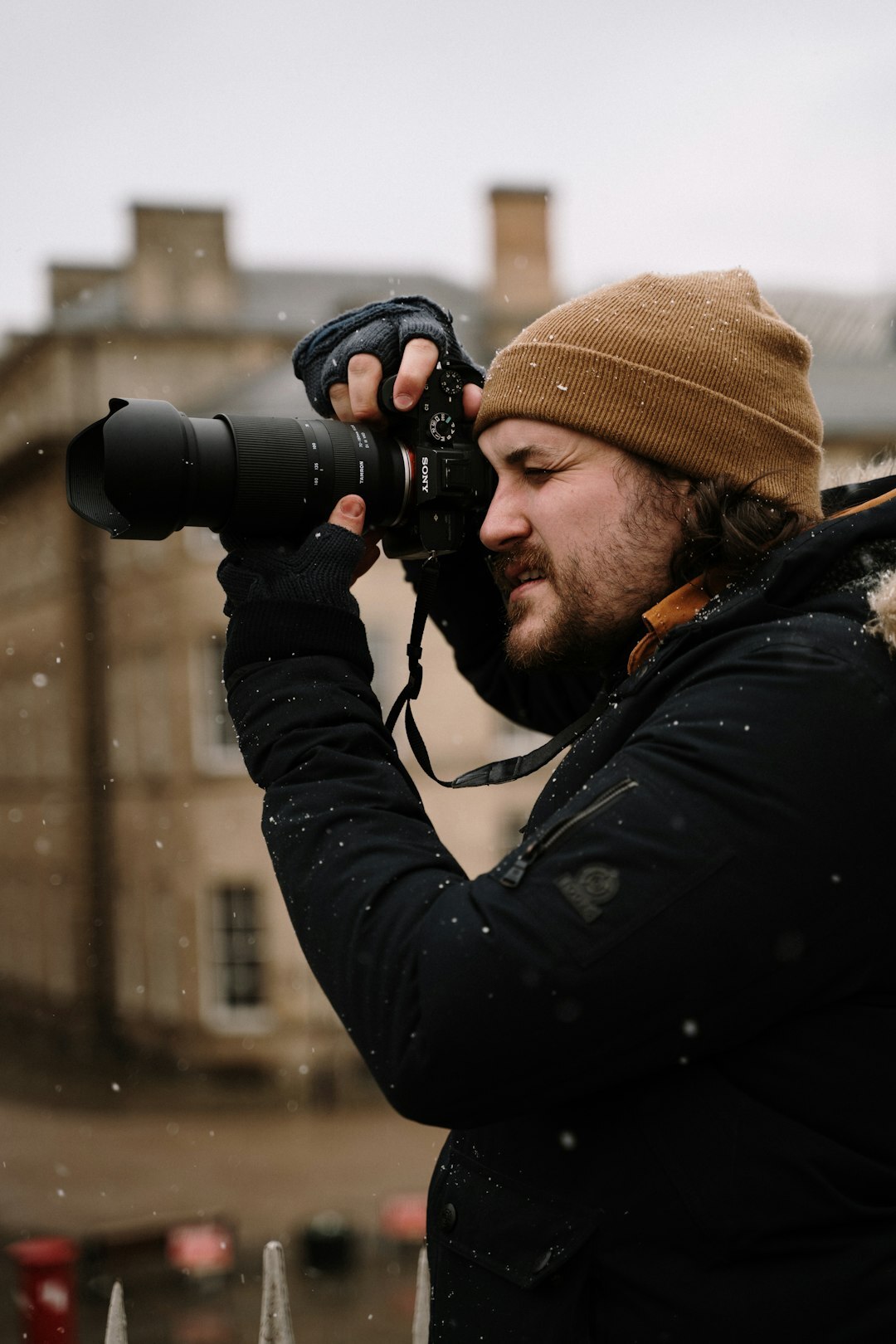 photographer reflecting on work